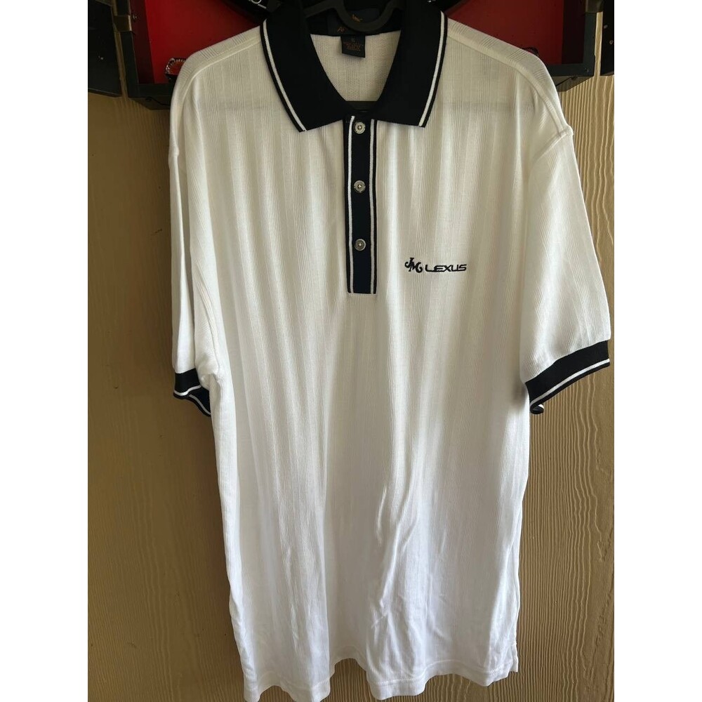 Antigua Lexus Polo Shirt Mens S White Embroidered Logo Golf Casual Luxury‎ NWT